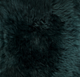 Sækkestol | Lammeskind | Langhåret | 73x74 | 92x93 cm Blågrøn