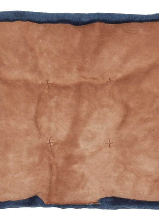 Sædehynde | Lammeskind | Moccasin | Korthåret | 45x45 cm Marineblå