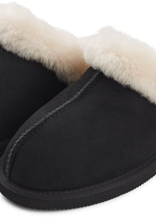 Hjemmesko | Lammeskind | Uden hælkappe Sort