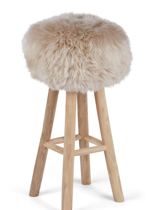 Betræk til barstol/skammel | Langhåret | New Zealand | D35 cm Beige