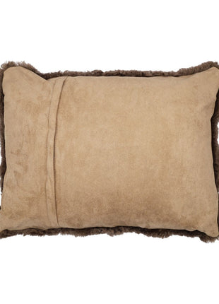 Lammeskindspude | Korthåret | New Zealand | 35x45 cm Gråbrun