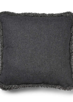 Lammeskindspude | Korthåret | 52x52 cm Mørkegrå / Grå 