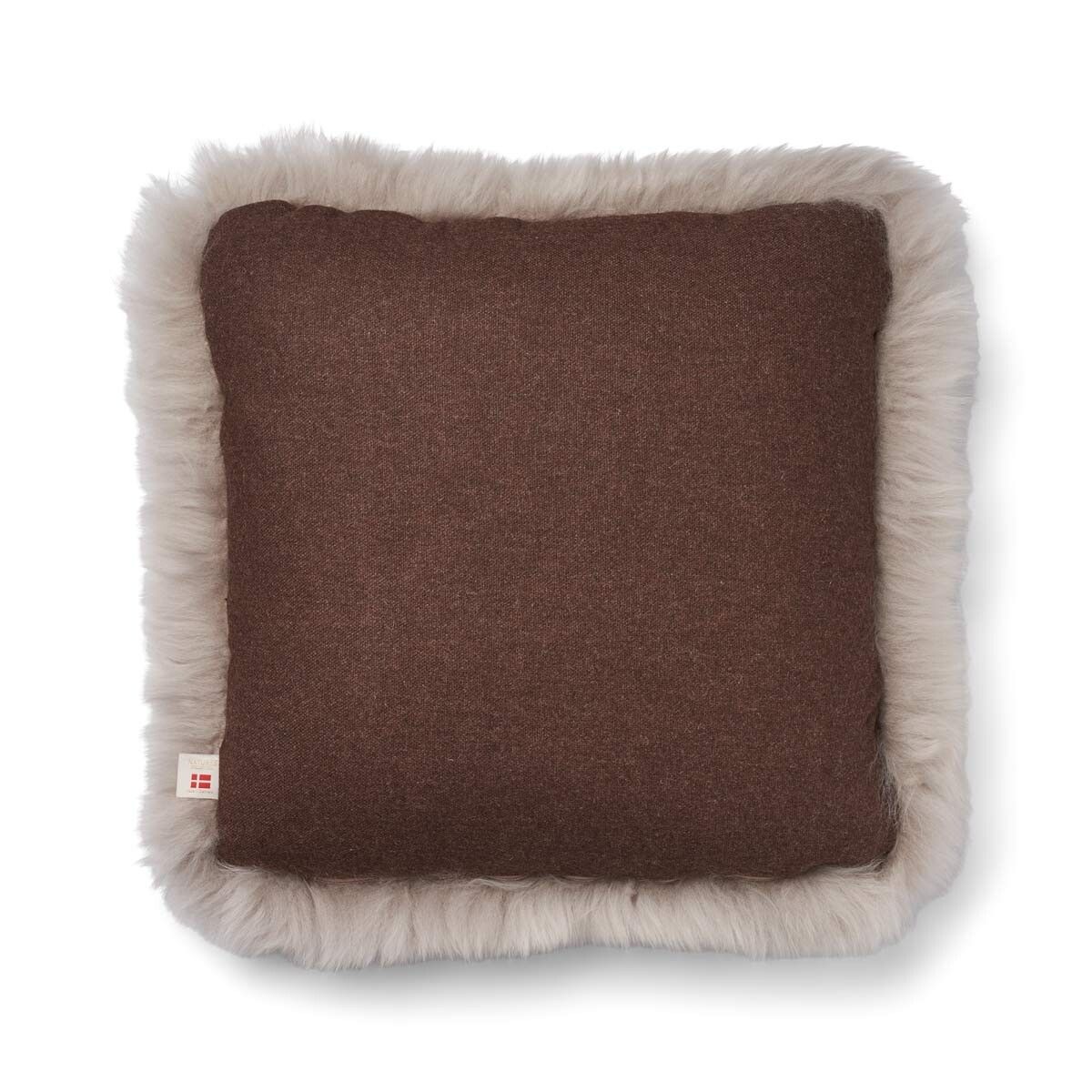Classic Collection | Uldpude | Langhåret | 52x52 cm | 34x52 cm Brun/Dove