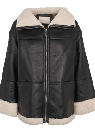 Karina Jakke Sort / Beige