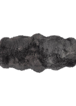 Dobbelt lammeskind | Langhåret | New Zealand | 160x60 cm Stålgrå