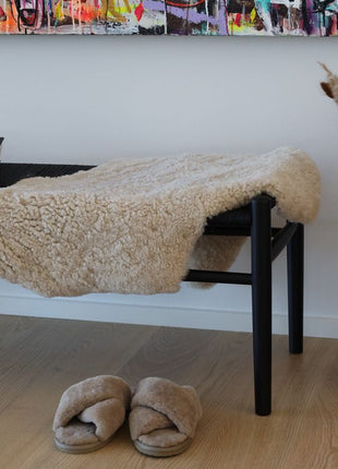 Merino Lammeskind | Korthåret | 90x55 cm Hvid