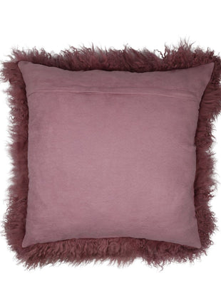 Lammeskindspude | Krøllet | Tibet | 50x50 cm Lilla