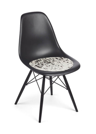 Sædehynde | Koskind | D37 cm Salt/Peber/Sort/Hvid