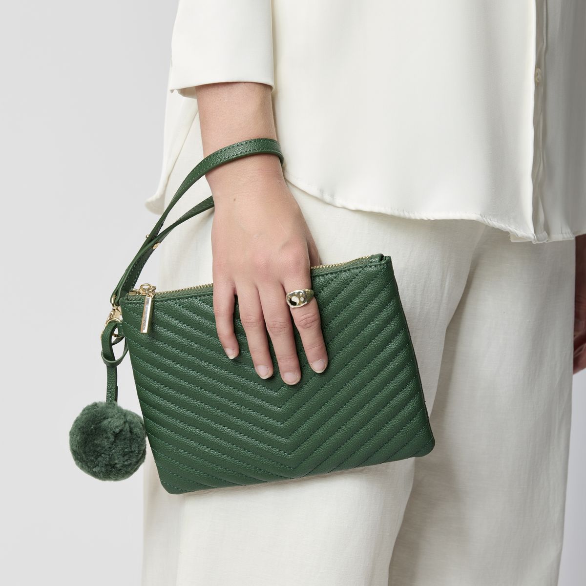 Helene Clutch Antik Grøn