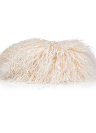 Betræk til barstol/skammel | Krøllet | Tibet | D35 cm Gylden Hvid