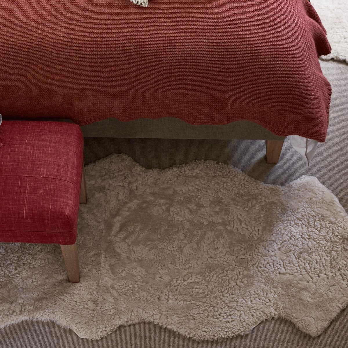 Dobbelt Lammeskind | New Zealand | Korthåret | 170x60 cm Taupe