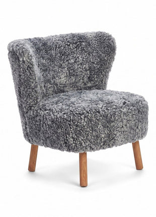 Emil Lounge Chair | Korthåret Lysegrå
