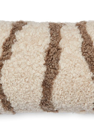 Lammeskindspude | PATTERN | Korthåret | Dobbeltsidet | 30x60 cm Lysebrun / Beige 
