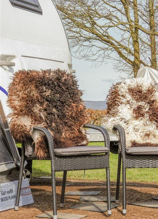 Lammeskind | Krøllet | Østrig | Naturlige farver | 90x60 cm Grå Beige