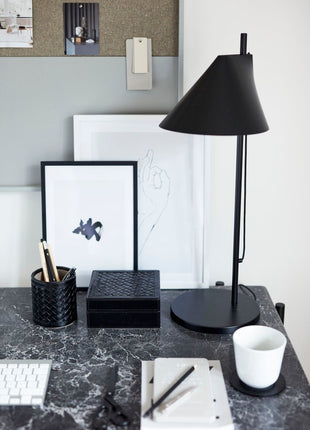 Æske af Premium Kalvelæder | Sæt af 3 stk. | Firkantet Sort