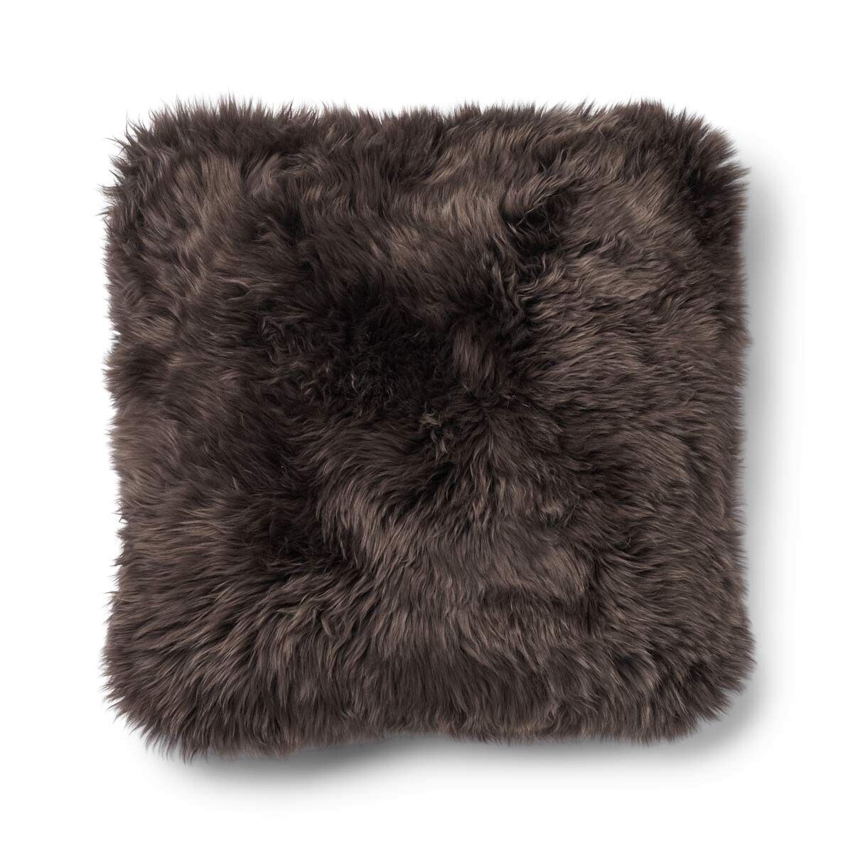 Classic Collection | Uldpude | Langhåret | 52x52 cm | 34x52 cm Brun/Valnød