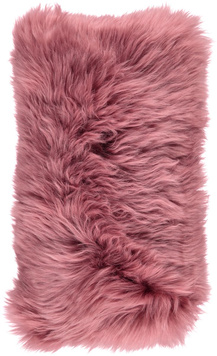 Lammeskindpude | Langhåret | New Zealand | 28x56 cm Gammelrosa
