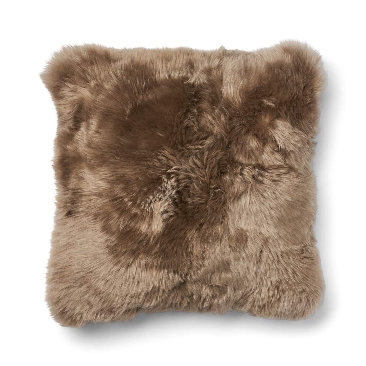Checked Collection | Uldpude | Langhåret | 52x52 cm | 34x52 cm Kakao–Mørkebrun/Taupe