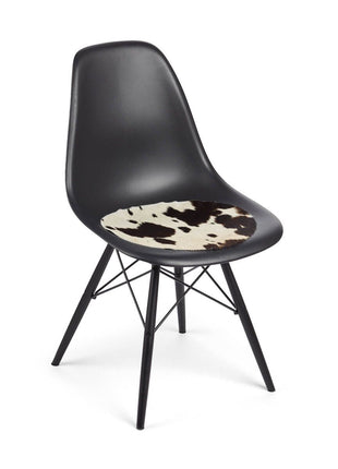 Sædehynde | Koskind | D37 cm Salt/Peber/Sort/Hvid