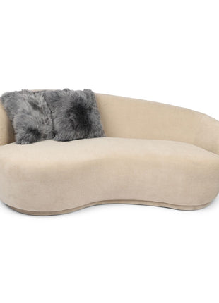 Lammeskindspude | Langhåret | Uden fyld | 40x40 cm Stålgrå