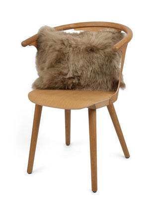 Lammeskindspude | Langhåret | New Zealand | 35x45 cm Taupe