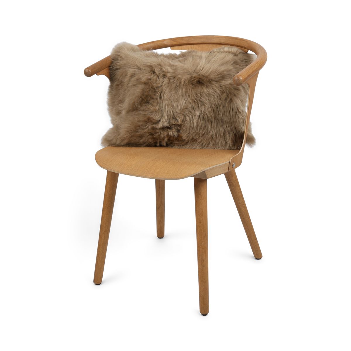 Lammeskindspude | Langhåret | New Zealand | 35x45 cm Taupe