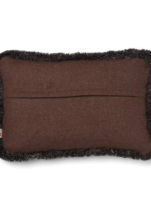 Lammeskindspude | Korthåret | 34x52 cm Brun / Mørkebrun