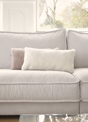 Lammeskindspude | Moccasin | 28x56 cm Kastanje 