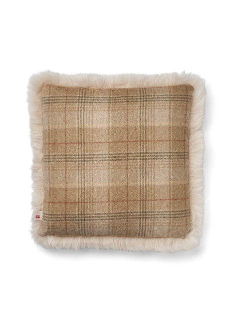 Pude af uld | Langhåret | 52x52 cm