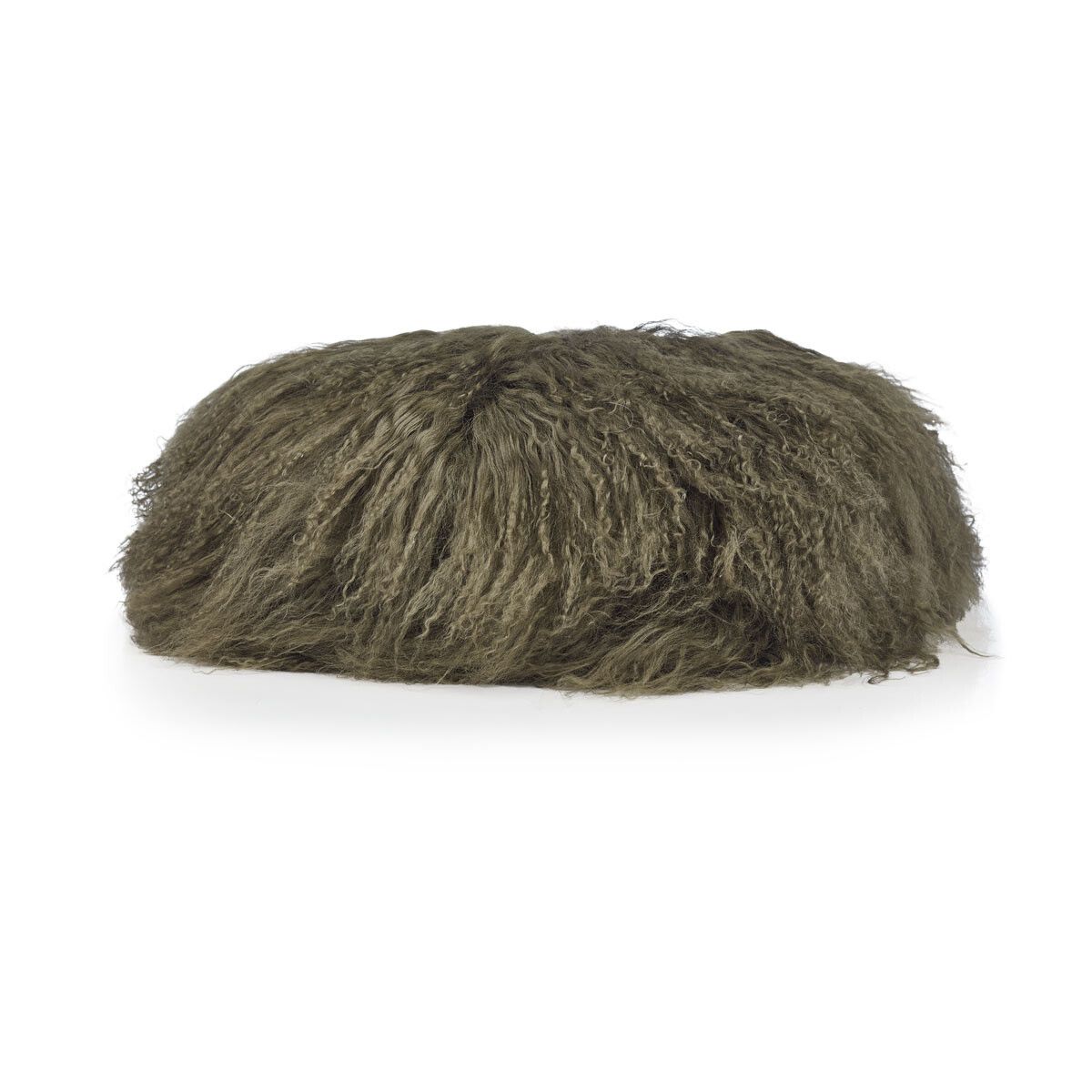 Cover til barstol/skammel | Krøllet | Tibet | D35 cm Mørkegrøn