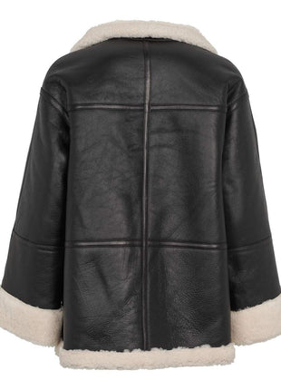 Karina Jakke Sort / Beige