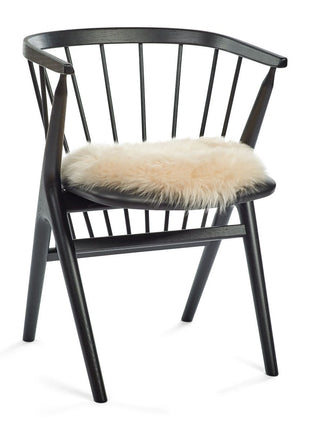 Sædehynde | Lammeskind | Langhåret | D38 cm Lys honning
