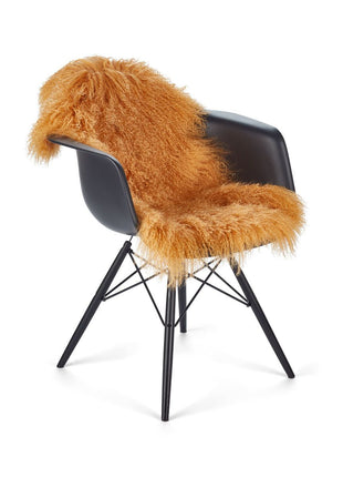 Lammeskind premium | Krøllet | Tibet | 85x50 cm Gul