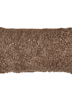 Lammeskindspude | Korthåret | Dobbeltsidet | 30x60 cm Lysebrun