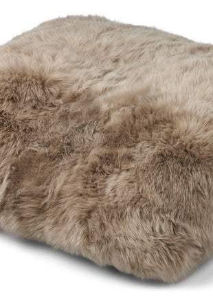 Lammeskindspude | Maxi Float | Langhåret | 90x90 cm Lysebrun