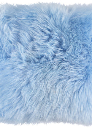 Merino Lammeskindspude | 35x35 cm Lyseblå