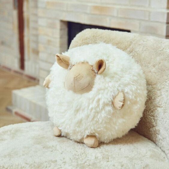 Cute Sheep | Korthåret | Ø26 cm Beige/Hvid