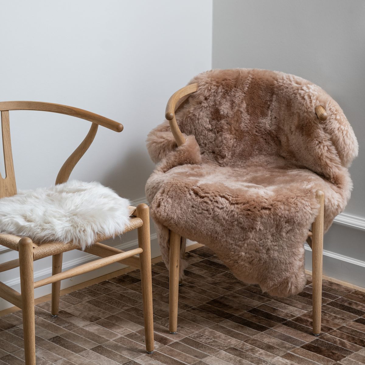 Lammeskind | Double Face | Island | 90x60 cm Tan