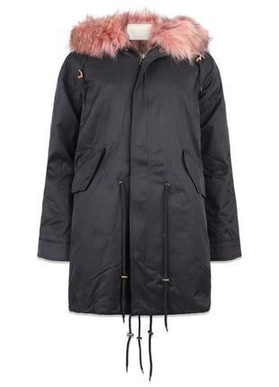 Petra jakke Sort/Kirsebærrød