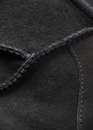 Lammeskindsstøvle  Sort