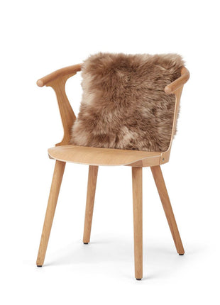 Lammeskindspude | Langhåret | 40x40 cm Lysebrun