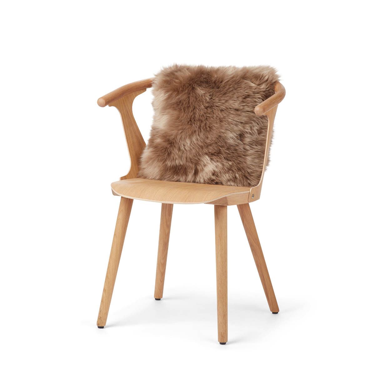 Lammeskindspude | Langhåret | New Zealand | 40x40 cm Taupe