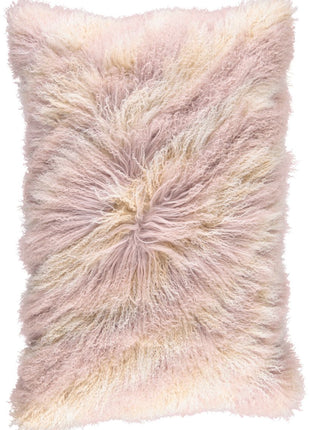 Lammeskindspude | Langhåret | 60x90 cm Arctic Sunrise/Dove