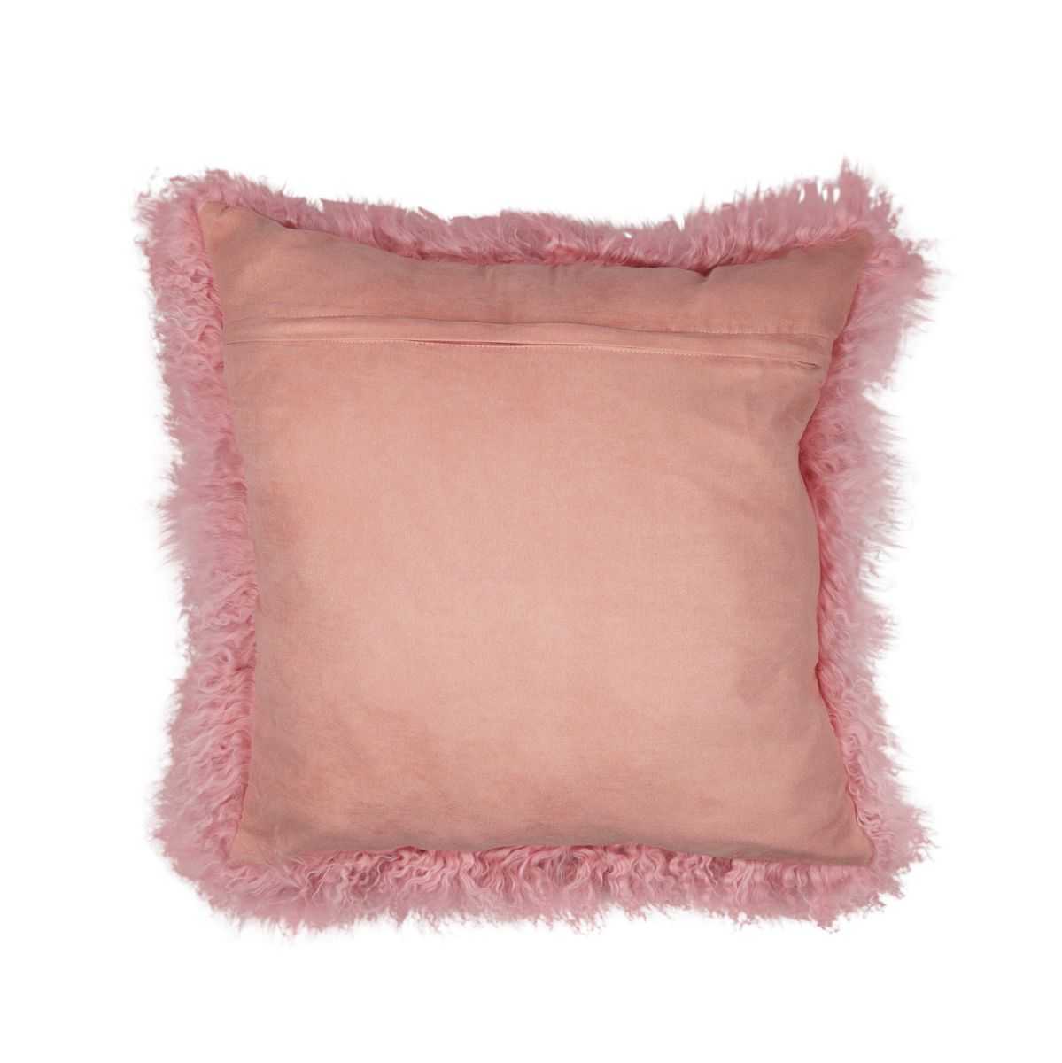 Lammeskindspude | Tibet | 50x50 cm Rosa