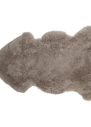 Lammeskind | Langhåret | Krøllet | 90x60 cm Mørk beige