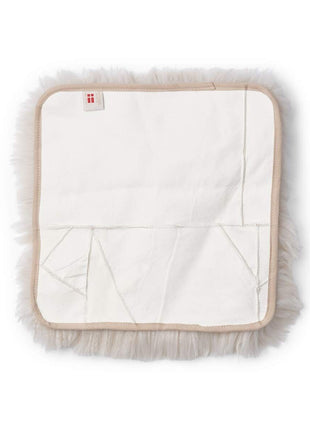 Sædehynde | Zero Waste | Lammeskind | Langhåret | 35x35 cm Beige