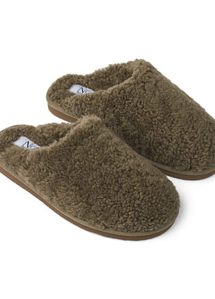 Unisex Curly Slippers Mørkegrøn