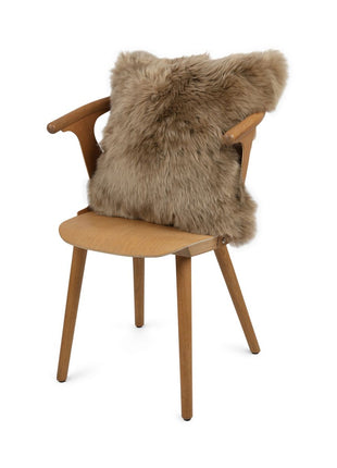 Lammeskindspude | Langhåret | New Zealand |  50x50 cm Lysebrun