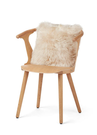 Lammeskindspude | Langhåret | 40x40 cm Beige