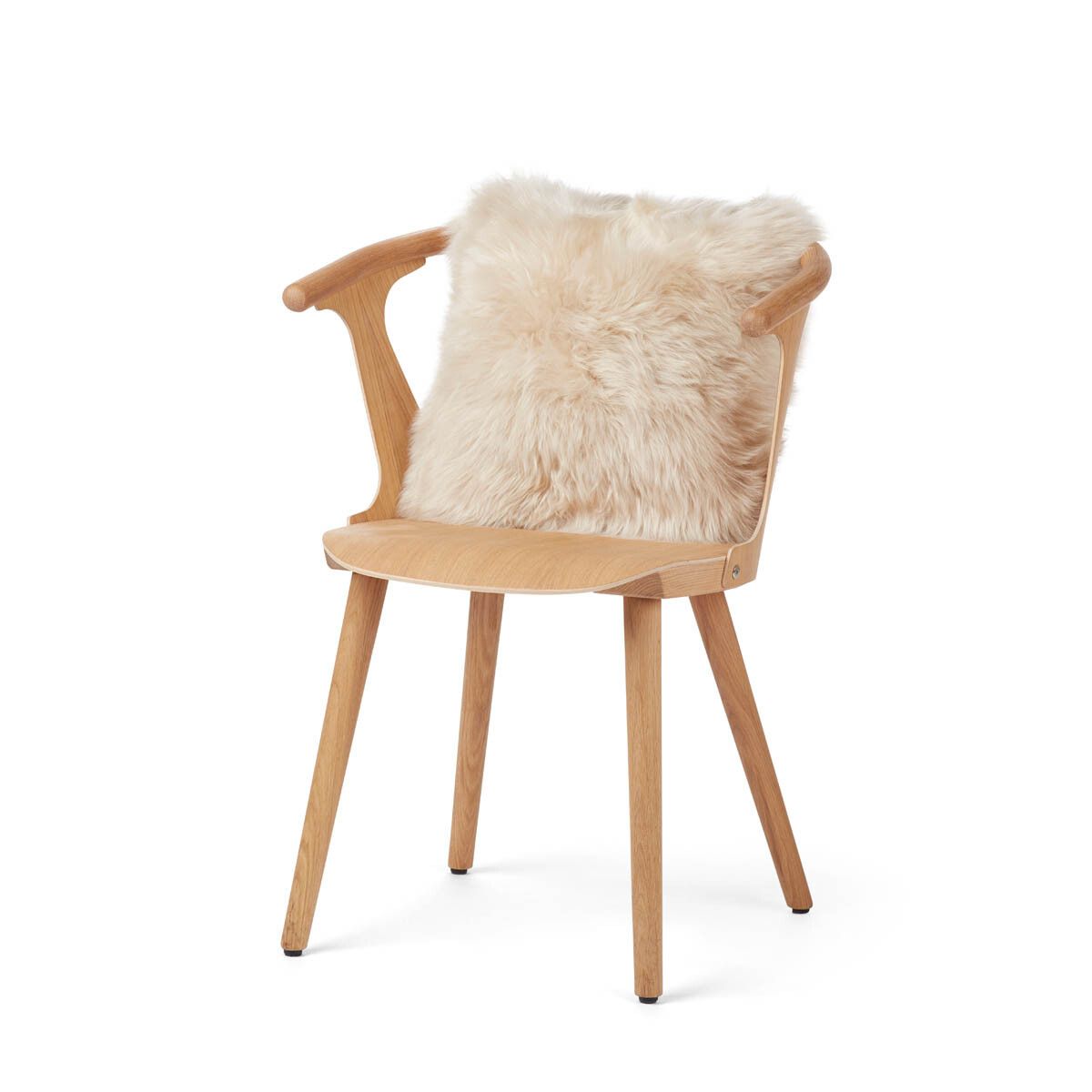 Lammeskindspude | Langhåret | New Zealand | 40x40 cm Beige